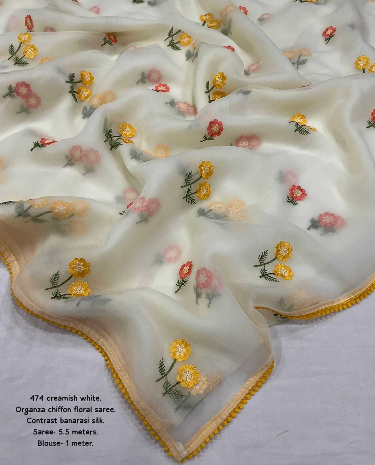 YNF Wholesale Cotton Embroidered Sarees  | Surat Manufacturer