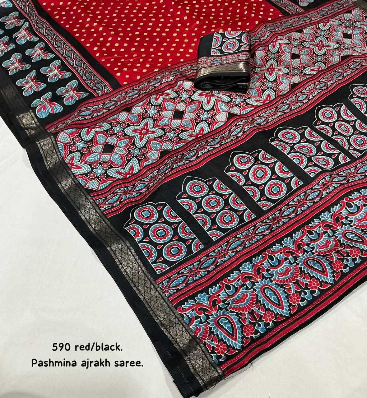 YNF Wholesale Pashmina Fancy Sarees  | Surat Manufacturer
