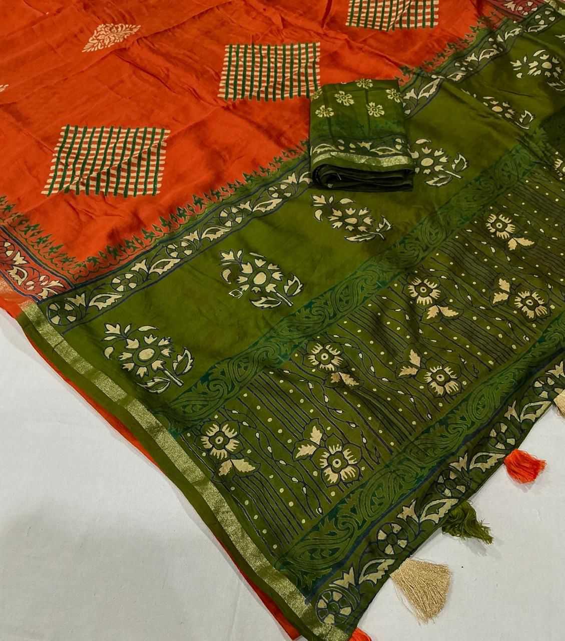 YNF Wholesale Chanderi Cotton Printed Sarees  | Surat Manufacturer
