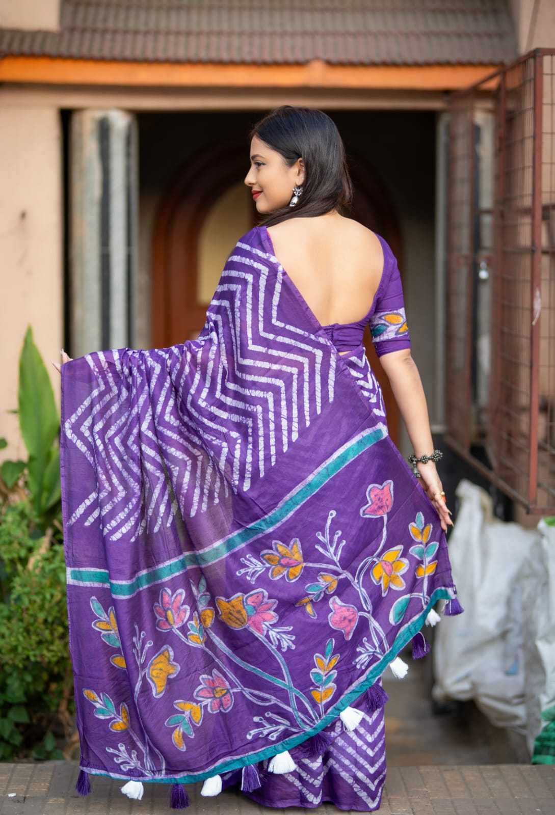 YNF Wholesale Cotton Batik Sarees  | Surat Manufacturer