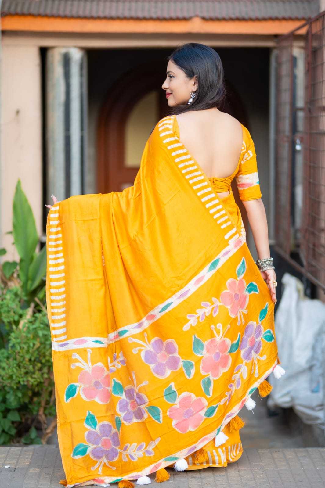 YNF Wholesale Cotton Batik Sarees  | Surat Manufacturer