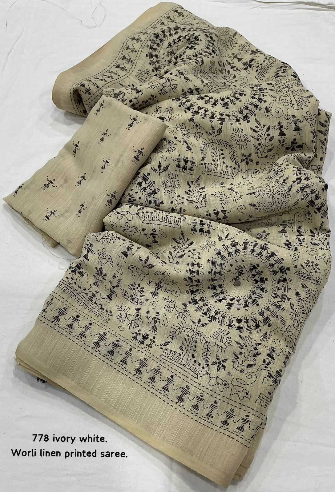 YNF Wholesale Linen Kalamkari Sarees  | Surat Manufacturer