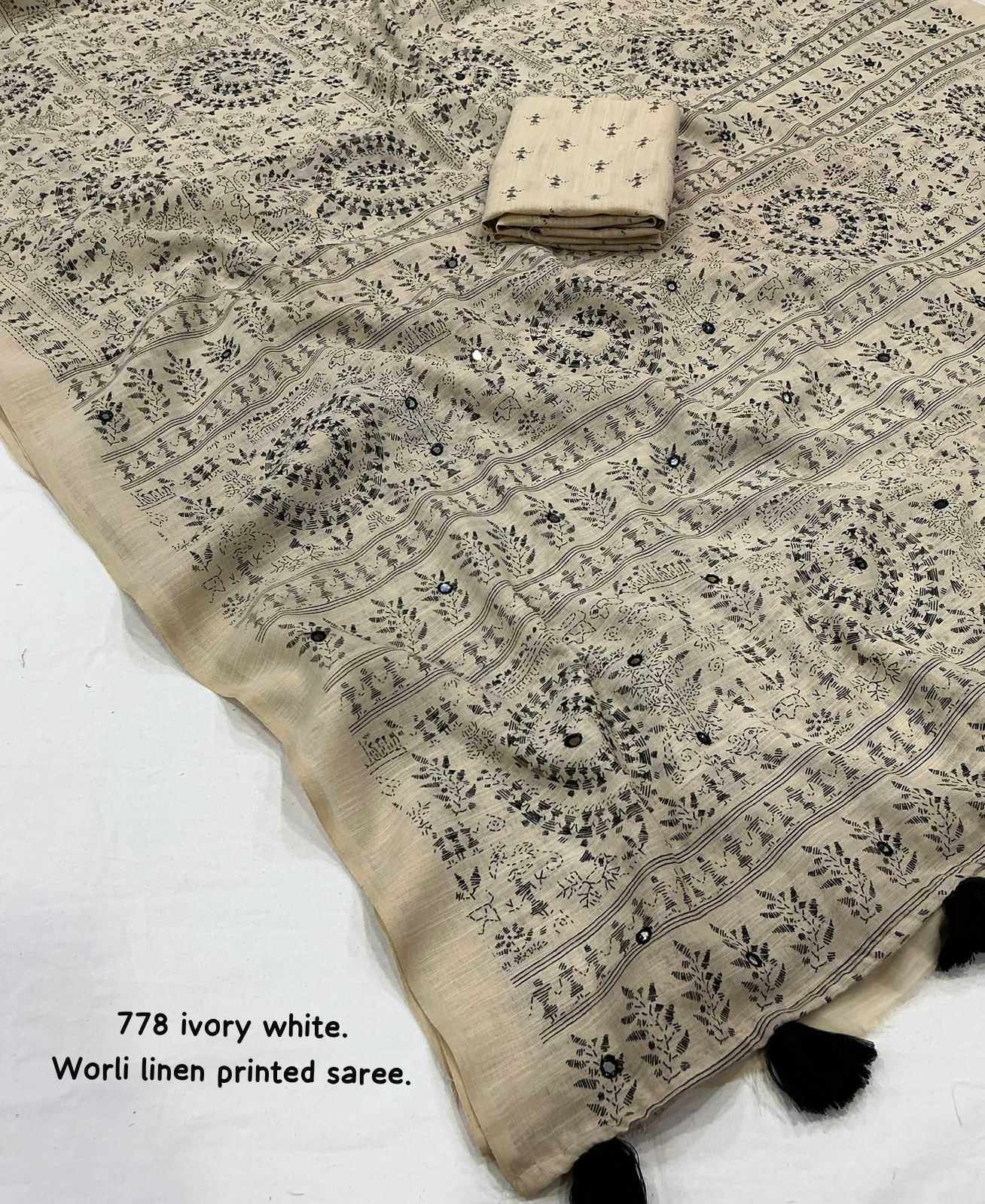 YNF Wholesale Linen Kalamkari Sarees  | Surat Manufacturer