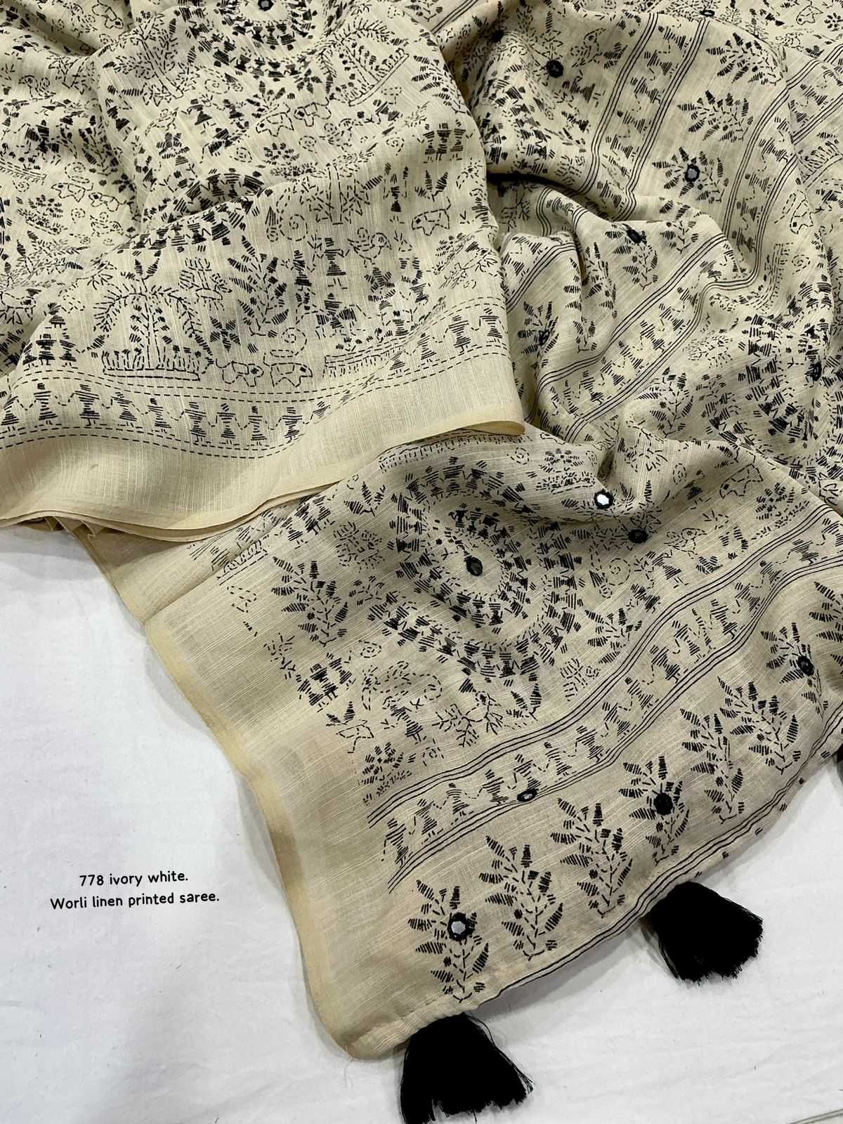 YNF Wholesale Linen Kalamkari Sarees  | Surat Manufacturer