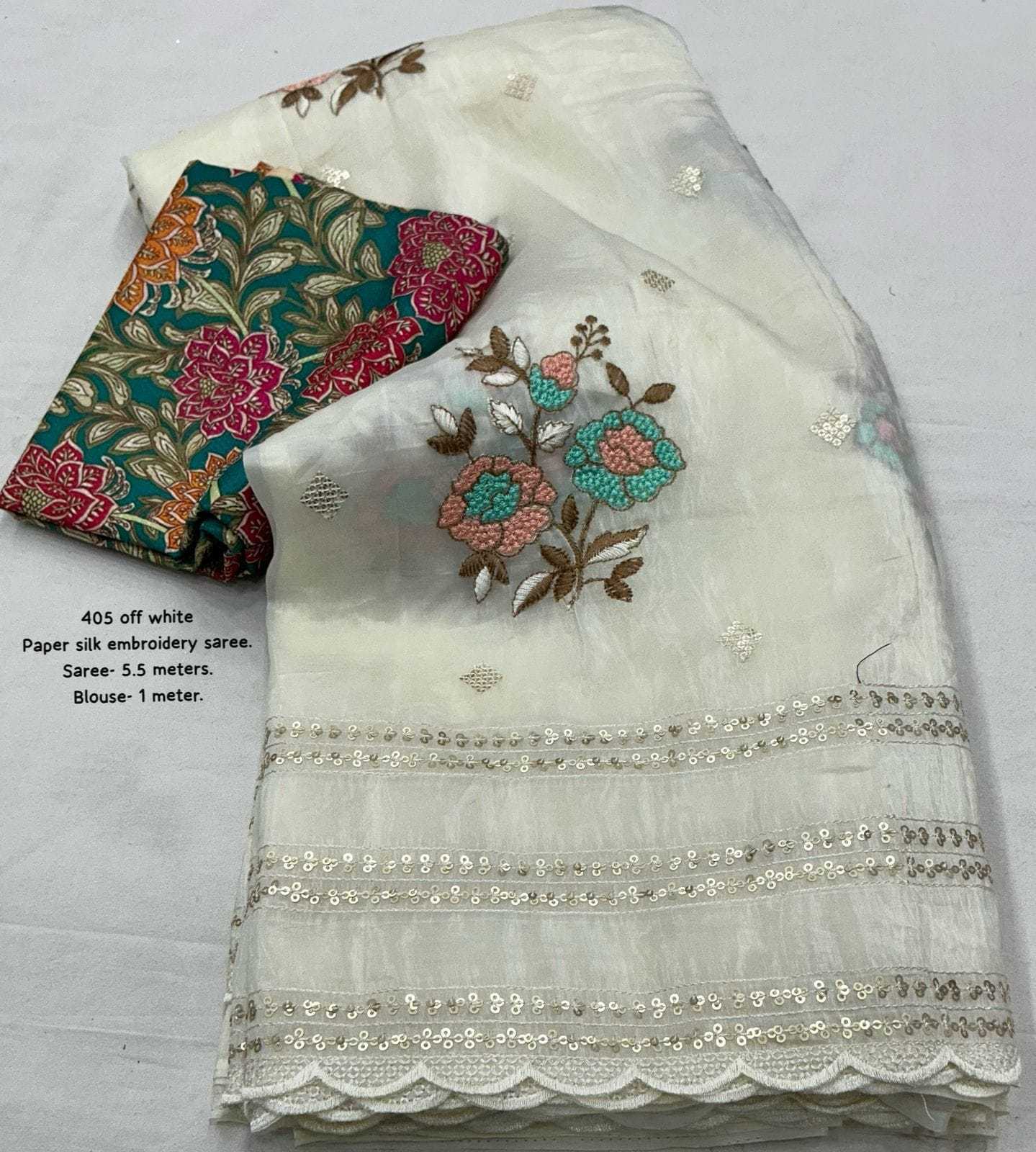 YNF Wholesale Cotton Embroidered Sarees  | Surat Manufacturer