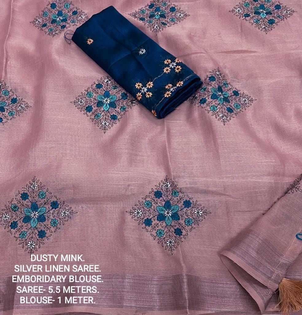 YNF Wholesale Cotton Embroidered Sarees  | Surat Manufacturer