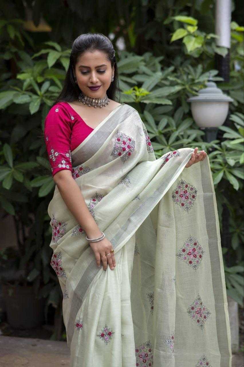 YNF Wholesale Cotton Embroidered Sarees  | Surat Manufacturer