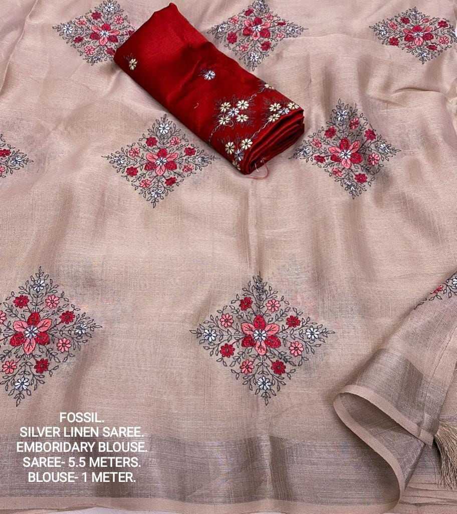 YNF Wholesale Cotton Embroidered Sarees  | Surat Manufacturer