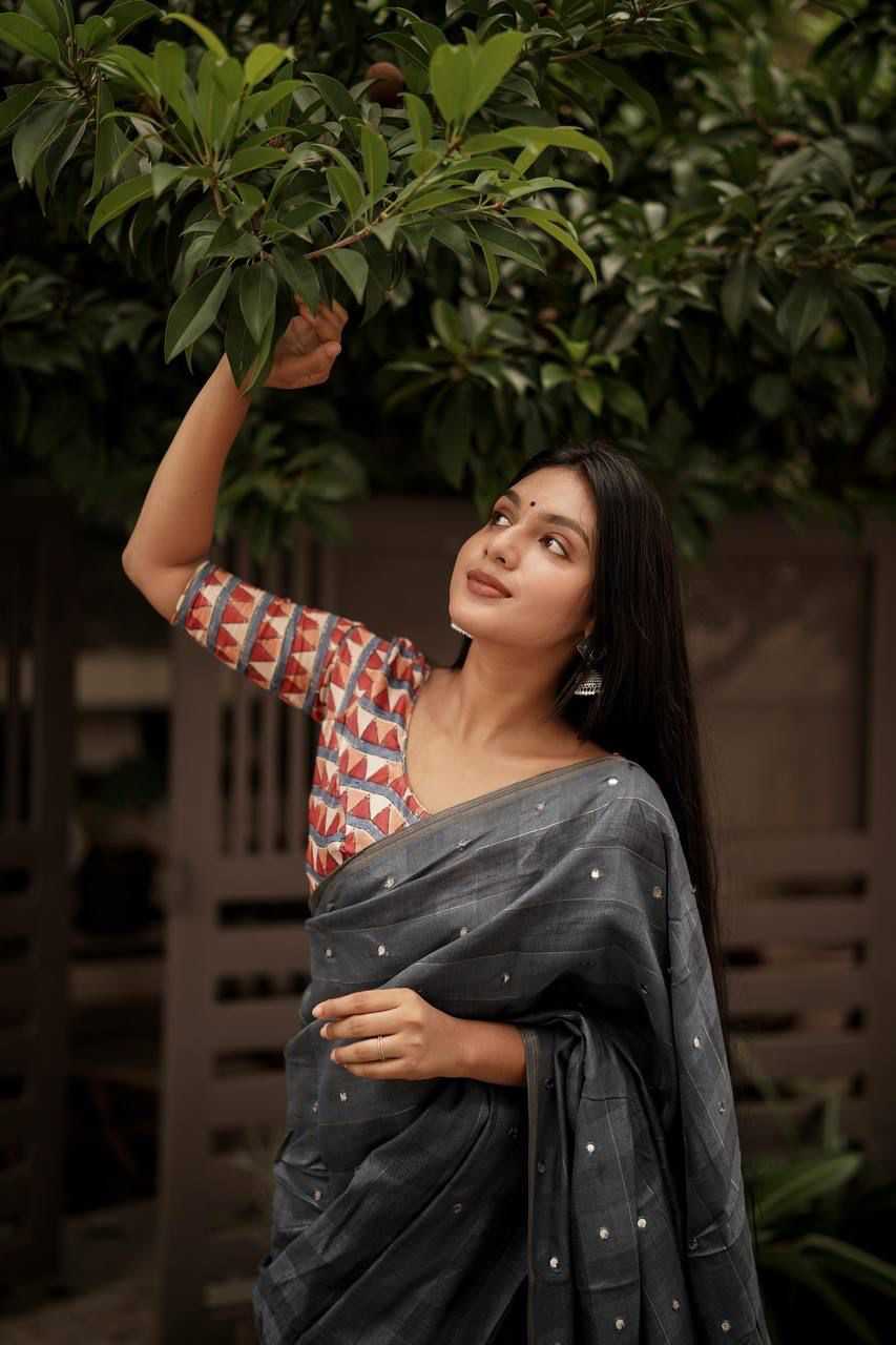 YNF Wholesale Linen Printed Sarees  | Surat Manufacturer
