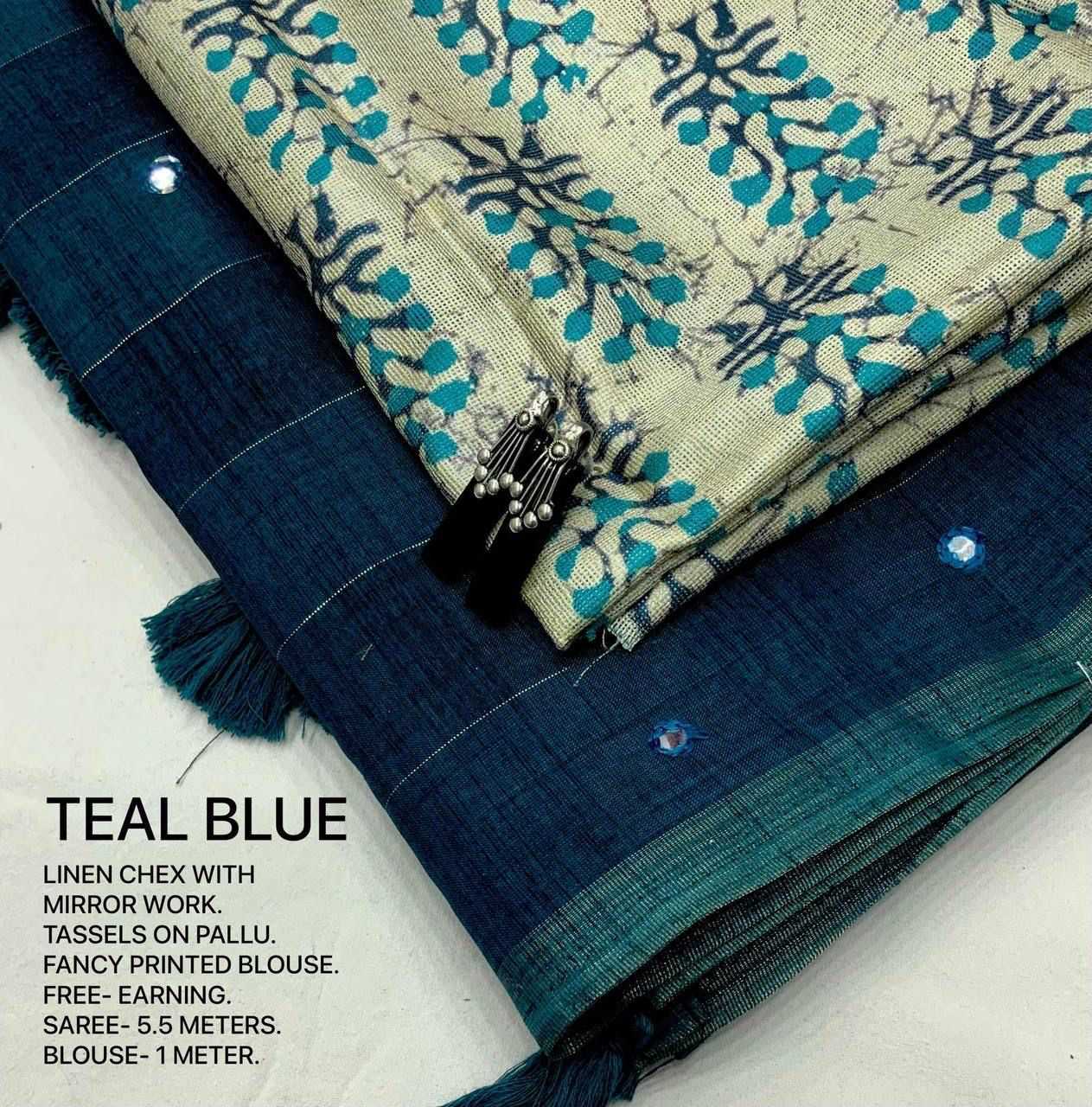 YNF Wholesale Linen Printed Sarees  | Surat Manufacturer
