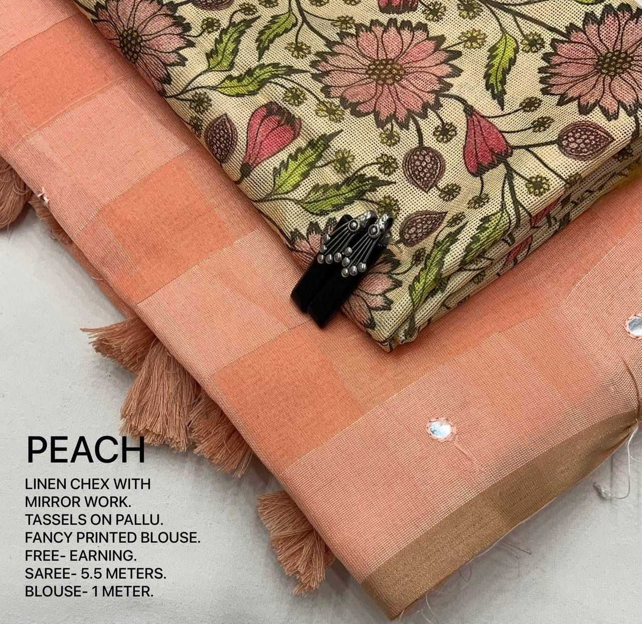 YNF Wholesale Linen Printed Sarees  | Surat Manufacturer