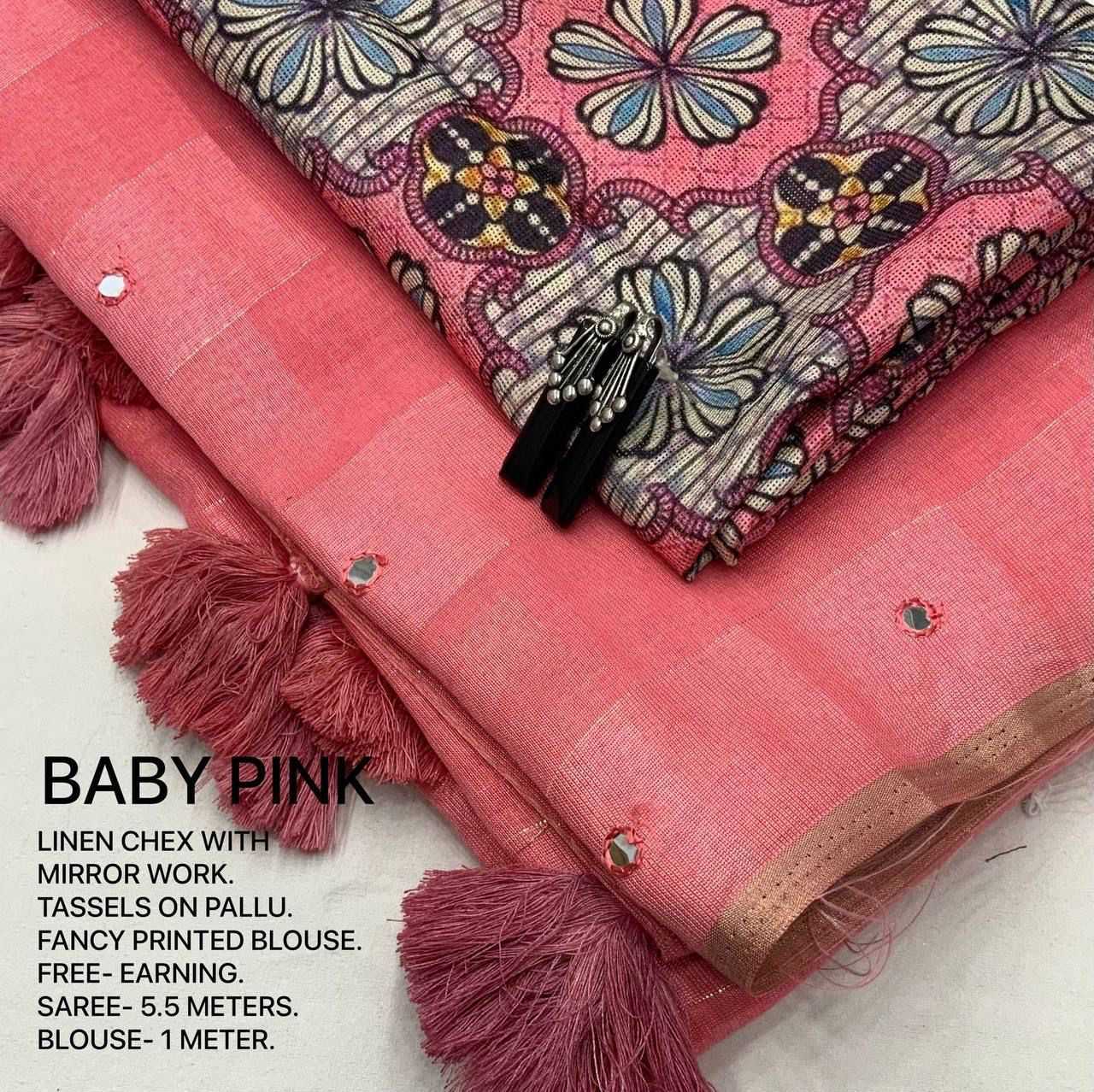 YNF Wholesale Linen Printed Sarees  | Surat Manufacturer