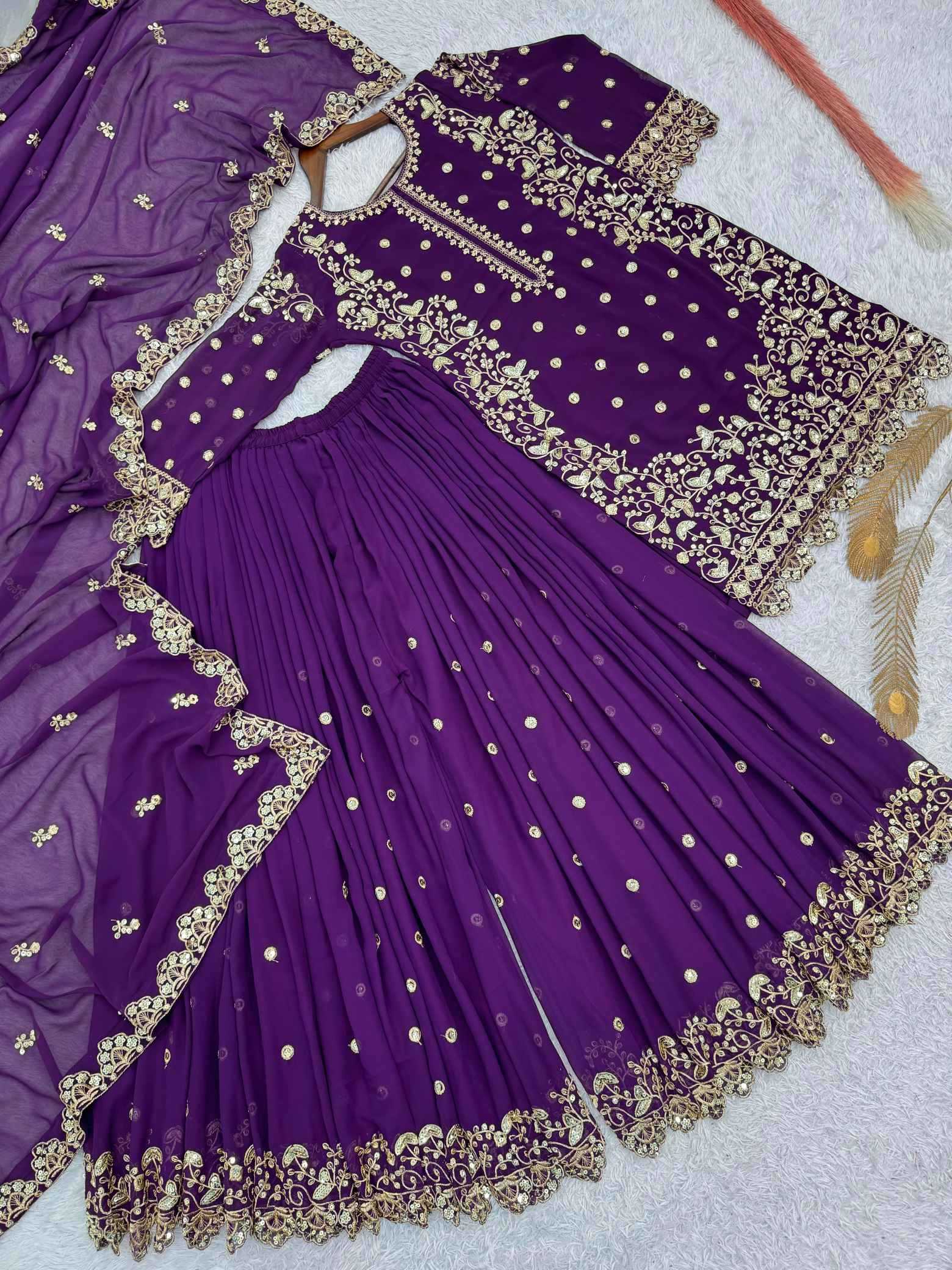 YNF Wholesale Faux Georgette Embroidery Suits  | Surat Manufacturer