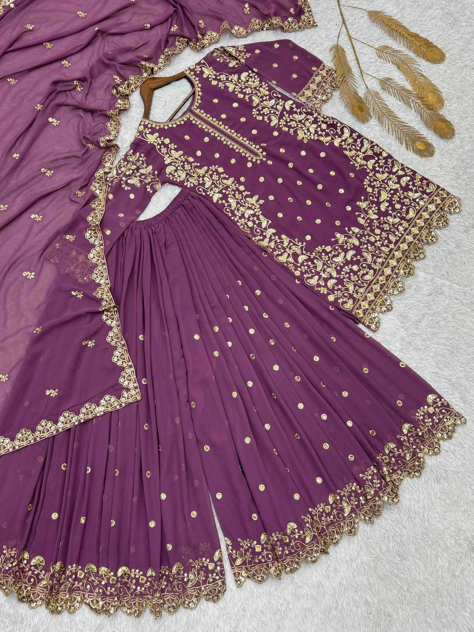YNF Wholesale Faux Georgette Embroidery Suits  | Surat Manufacturer