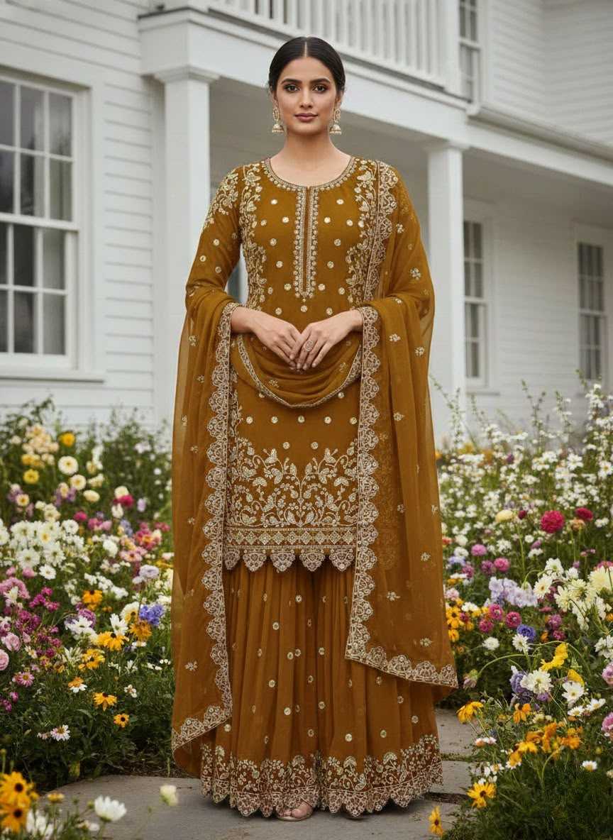 YNF Wholesale Faux Georgette Embroidery Suits  | Surat Manufacturer