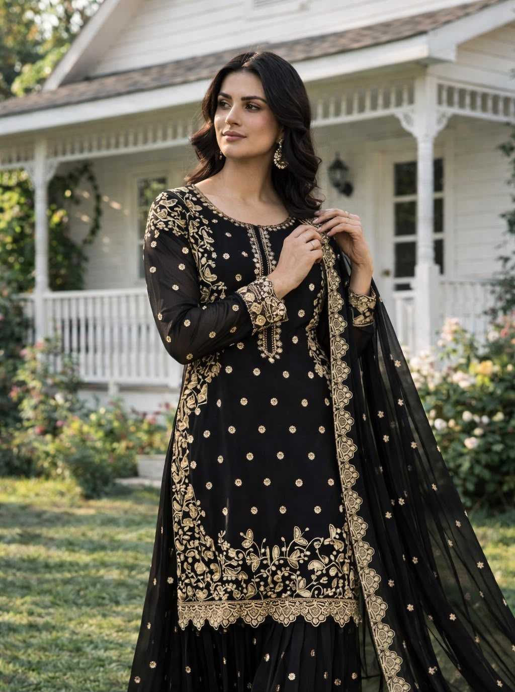 YNF Wholesale Faux Georgette Embroidery Suits  | Surat Manufacturer