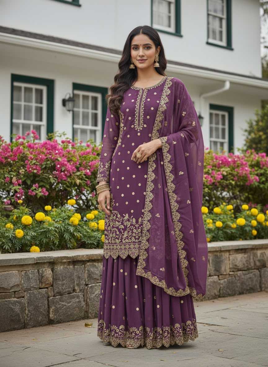 YNF Wholesale Faux Georgette Embroidery Suits  | Surat Manufacturer