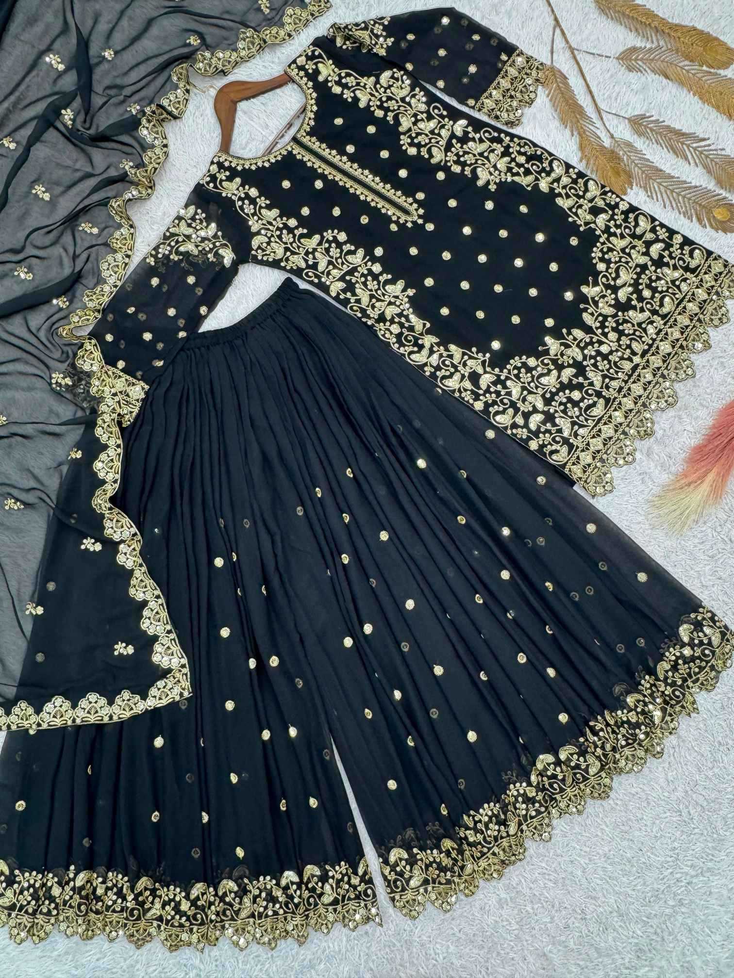 YNF Wholesale Faux Georgette Embroidery Suits  | Surat Manufacturer