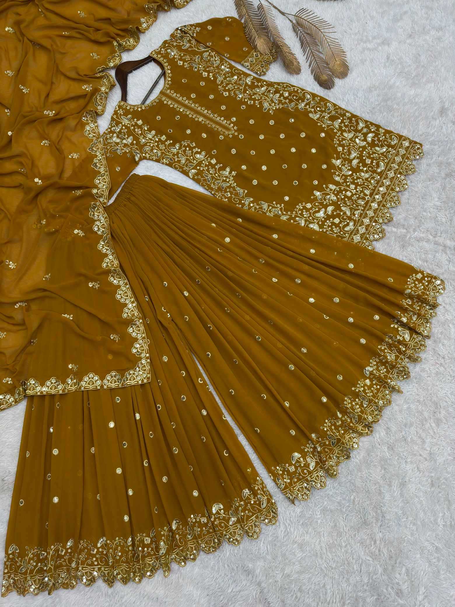 YNF Wholesale Faux Georgette Embroidery Suits  | Surat Manufacturer