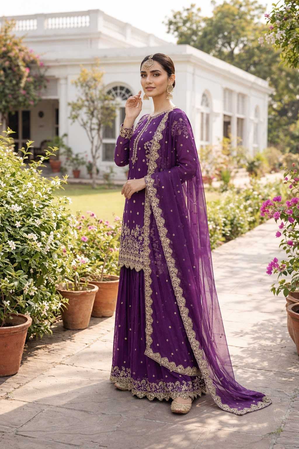 YNF Wholesale Faux Georgette Embroidery Suits  | Surat Manufacturer