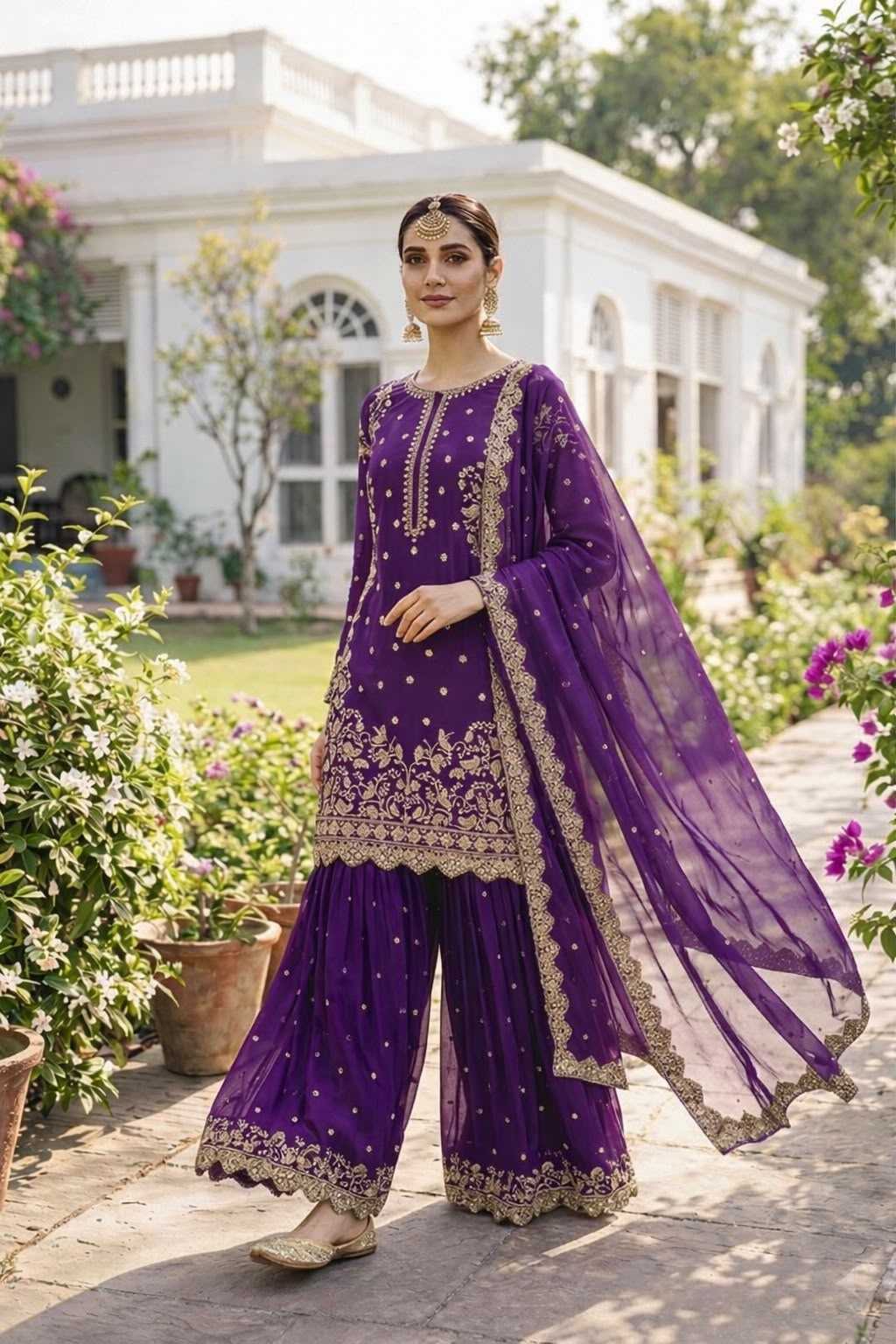 YNF Wholesale Faux Georgette Embroidery Suits  | Surat Manufacturer