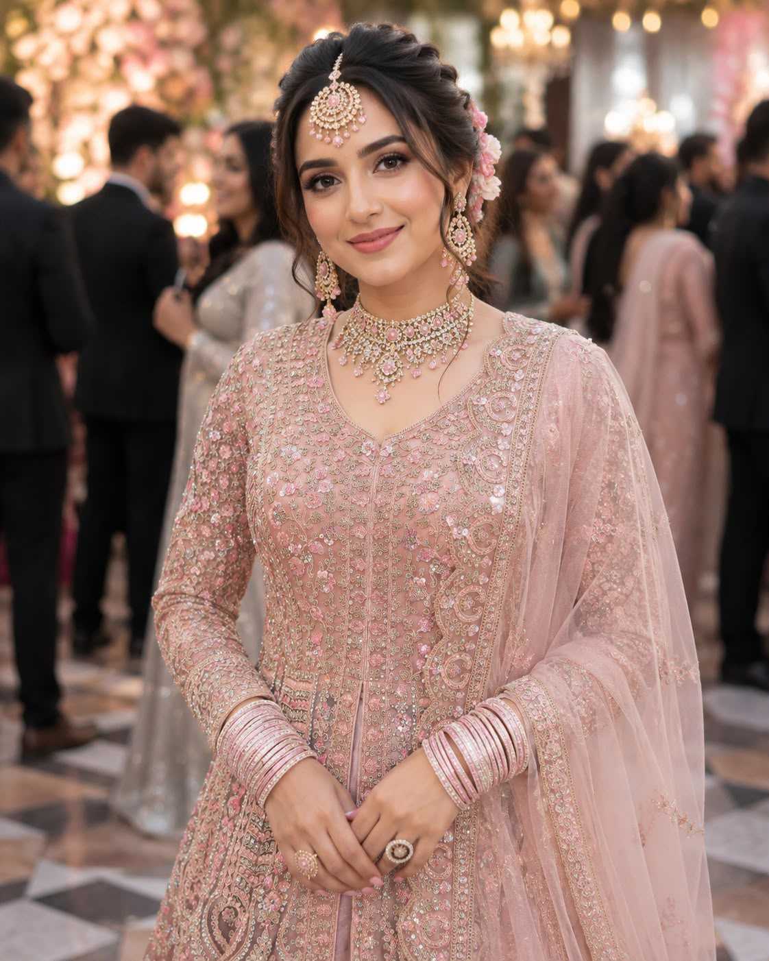YNF Wholesale Net Embroidered Lehenga  | Surat Manufacturer