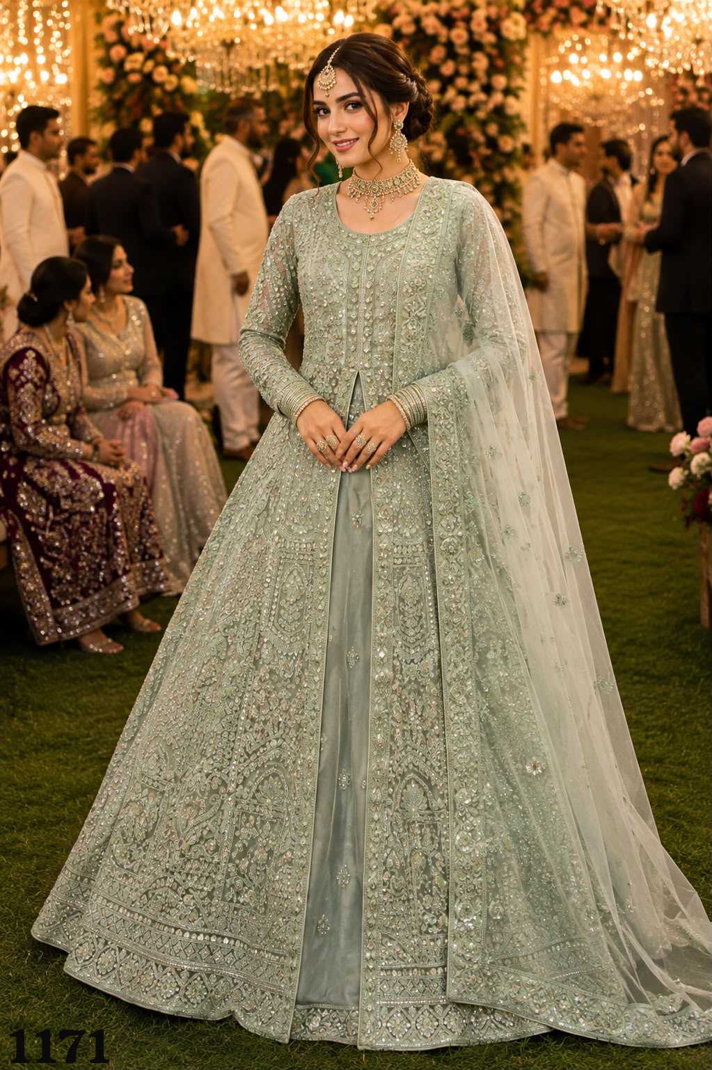 YNF Wholesale Net Embroidered Lehenga  | Surat Manufacturer