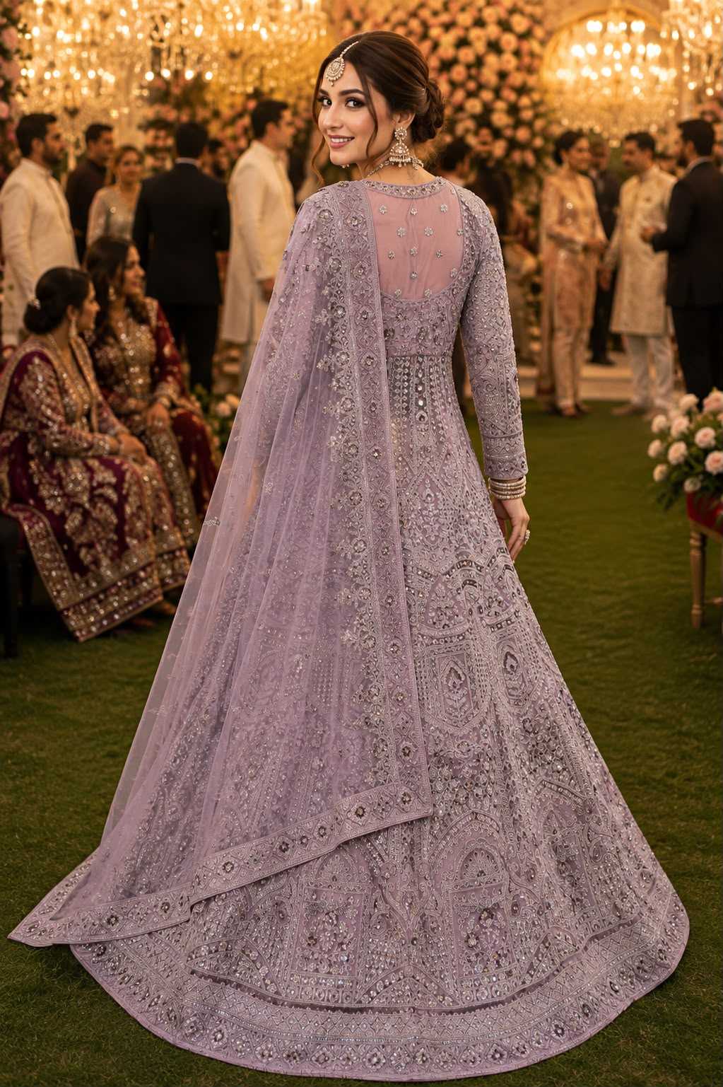 YNF Wholesale Net Embroidered Lehenga  | Surat Manufacturer