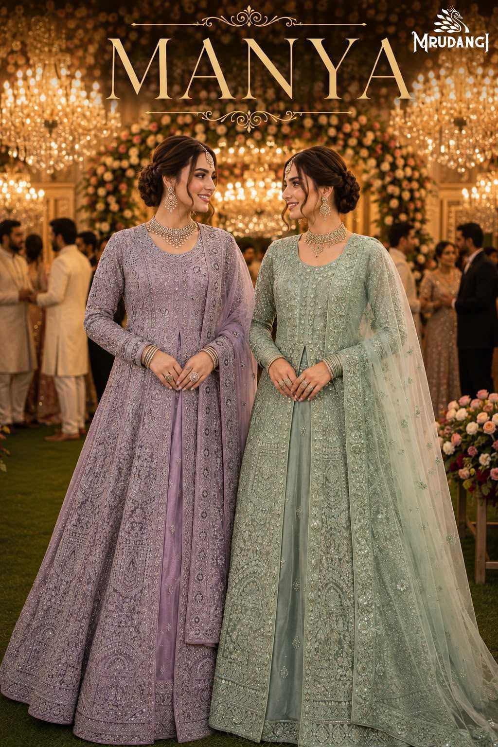 YNF Wholesale Net Embroidered Lehenga  | Surat Manufacturer