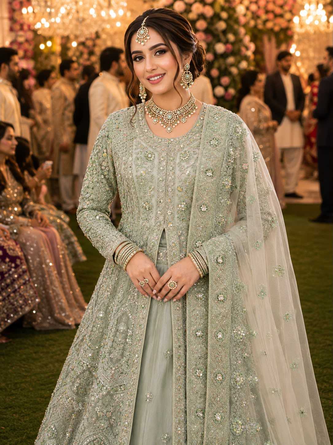 YNF Wholesale Net Embroidered Lehenga  | Surat Manufacturer