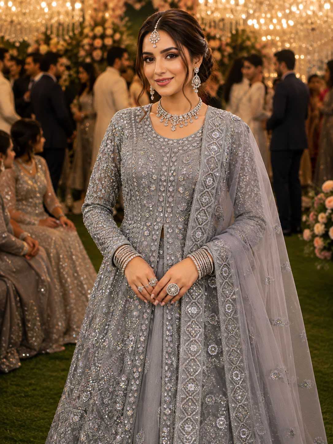YNF Wholesale Net Embroidered Lehenga  | Surat Manufacturer