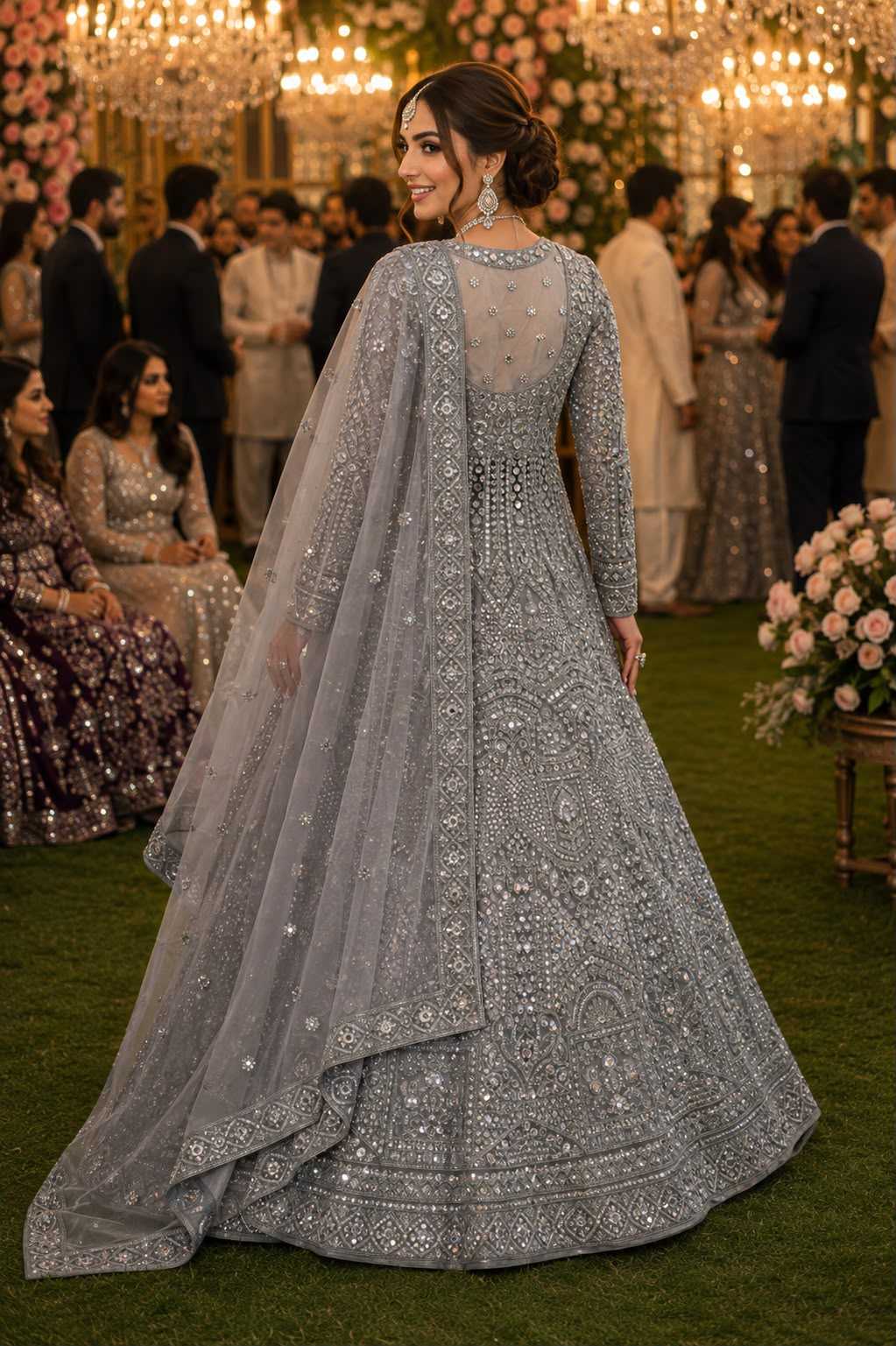 YNF Wholesale Net Embroidered Lehenga  | Surat Manufacturer