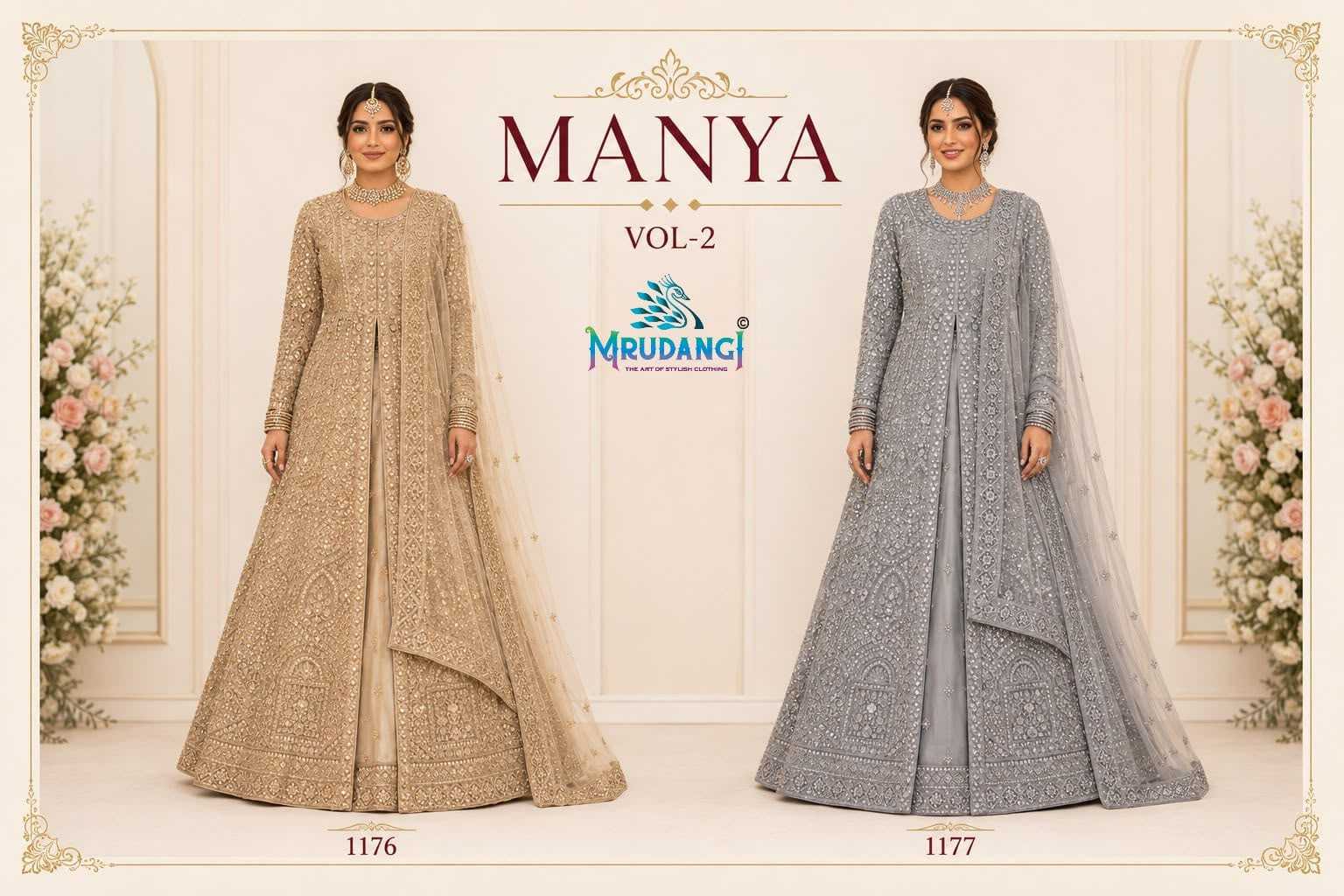 YNF Wholesale Net Embroidered Lehenga  | Surat Manufacturer
