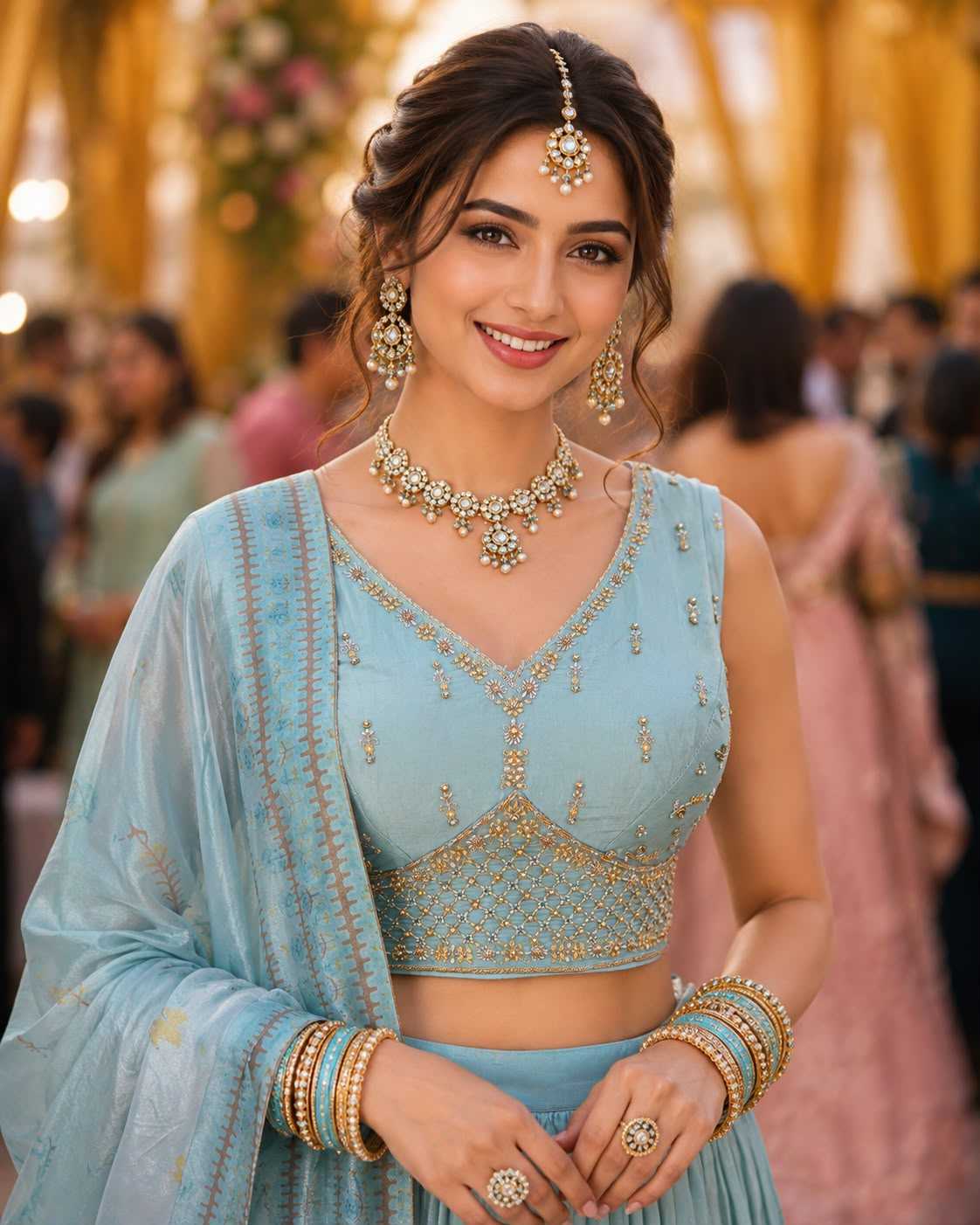 YNF Wholesale Tissue Designer Lehenga  | Surat Manufacturer