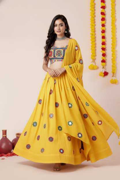 YNF Wholesale Heavy Rayon Embroidered Lehenga  | Surat Manufacturer