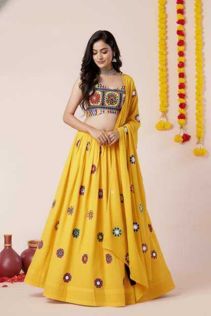 YNF Wholesale Heavy Rayon Embroidered Lehenga  | Surat Manufacturer