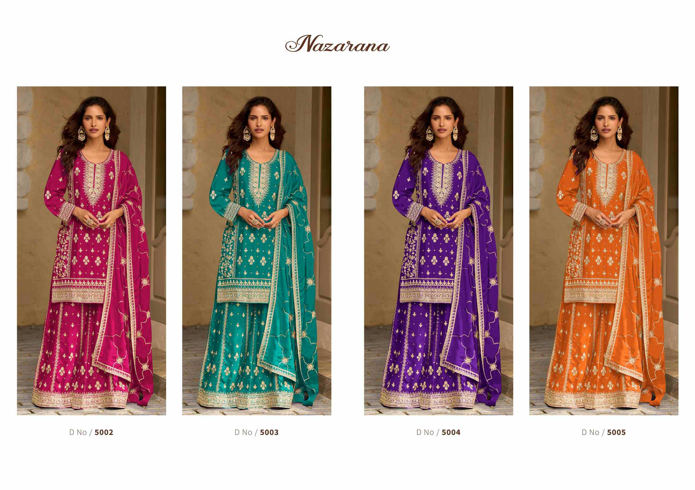 YNF Wholesale Chinon Silk Embroidery Suits  | Surat Manufacturer