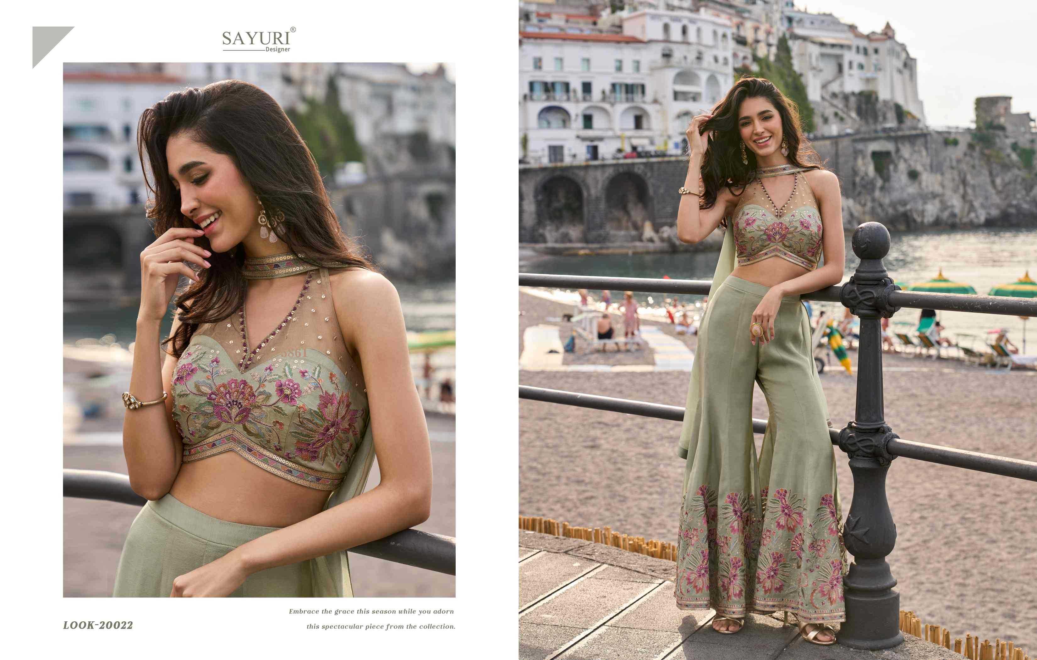 YNF Wholesale Chinon Silk Palazzo Suit KESH481 SAYURI NAYSA | Surat Manufacturer