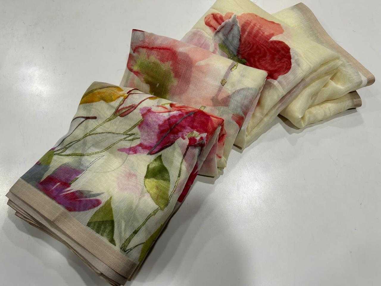 YNF Wholesale Linen Designer Sarees  | Surat Manufacturer