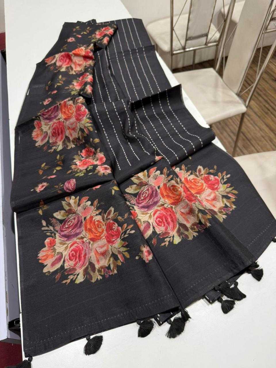 YNF Wholesale Tussar Silk Printed Sarees  | Surat Manufacturer