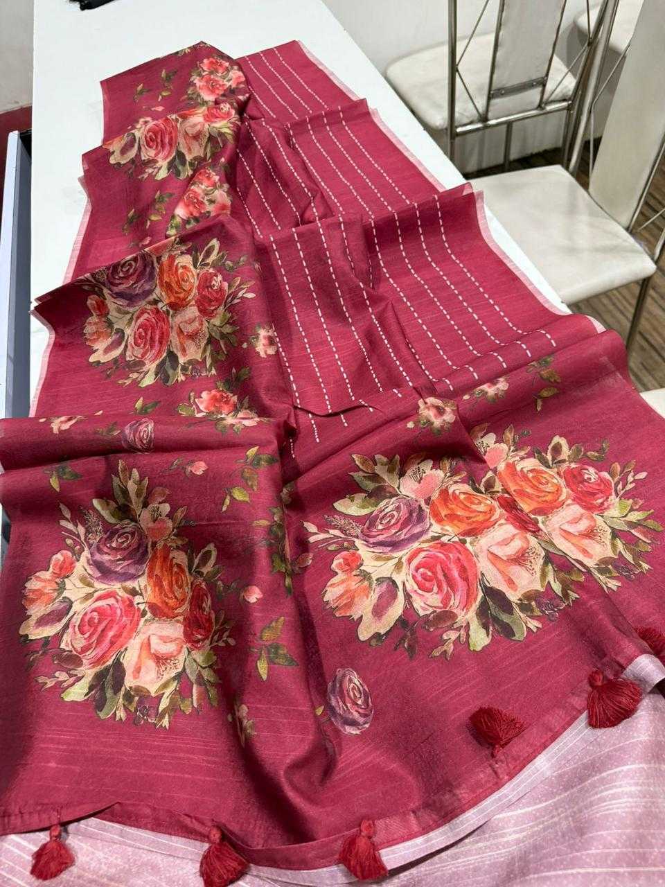 YNF Wholesale Tussar Silk Printed Sarees  | Surat Manufacturer