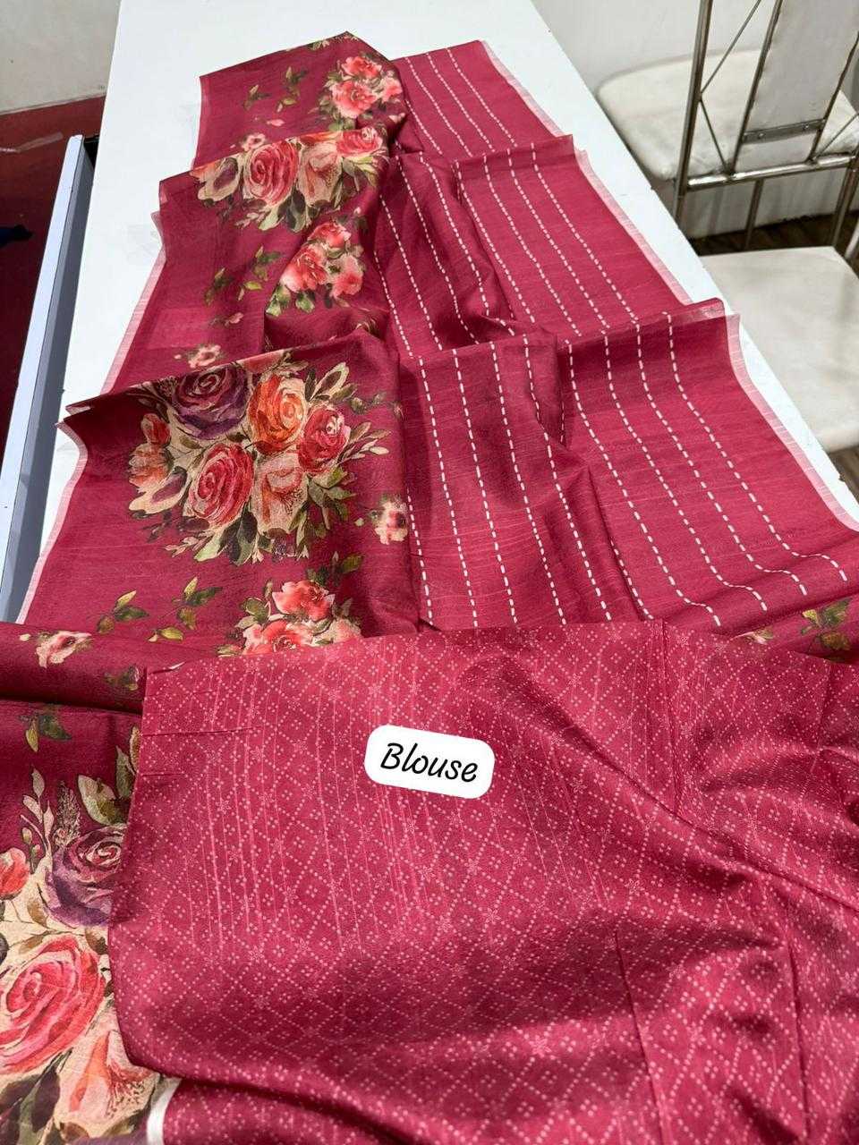 YNF Wholesale Tussar Silk Printed Sarees  | Surat Manufacturer