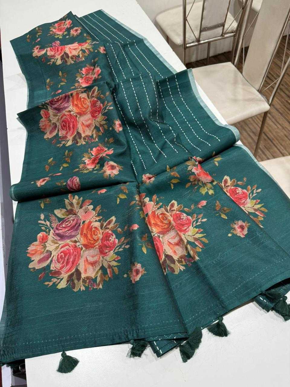 YNF Wholesale Tussar Silk Printed Sarees  | Surat Manufacturer