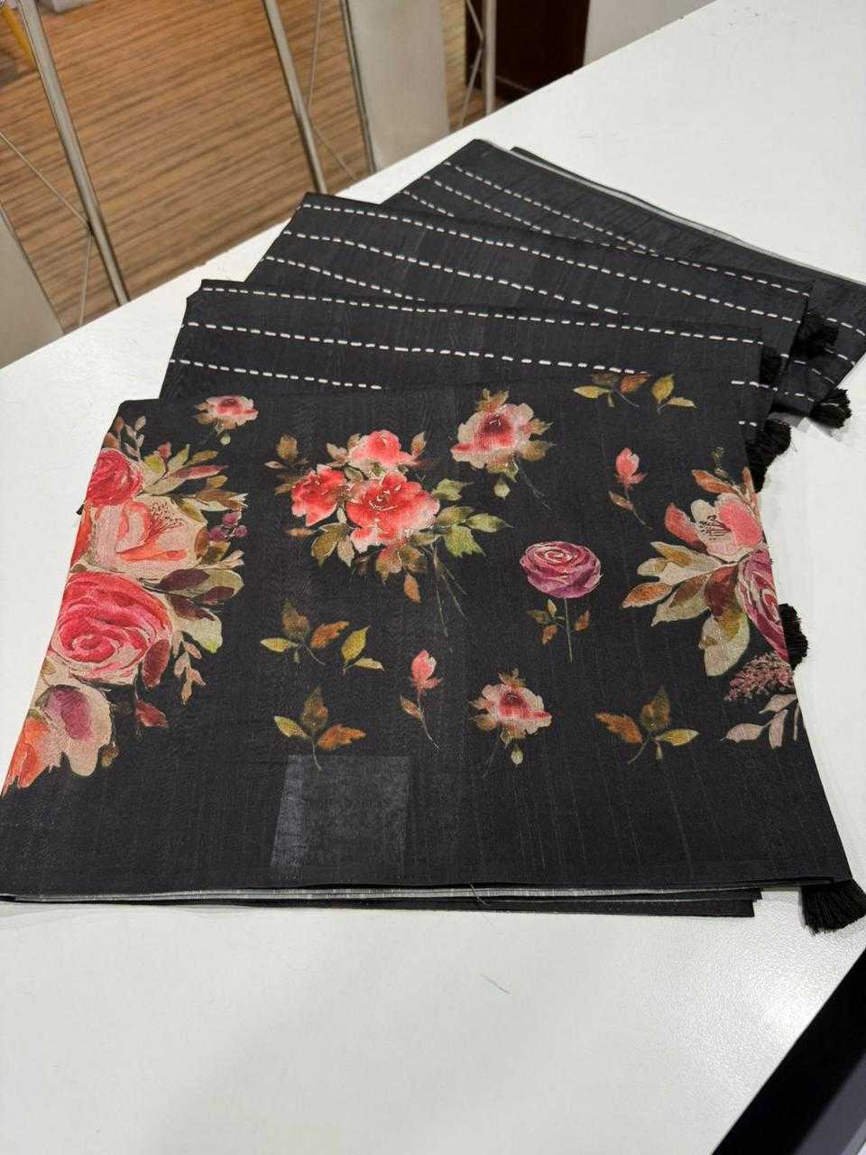 YNF Wholesale Tussar Silk Printed Sarees  | Surat Manufacturer