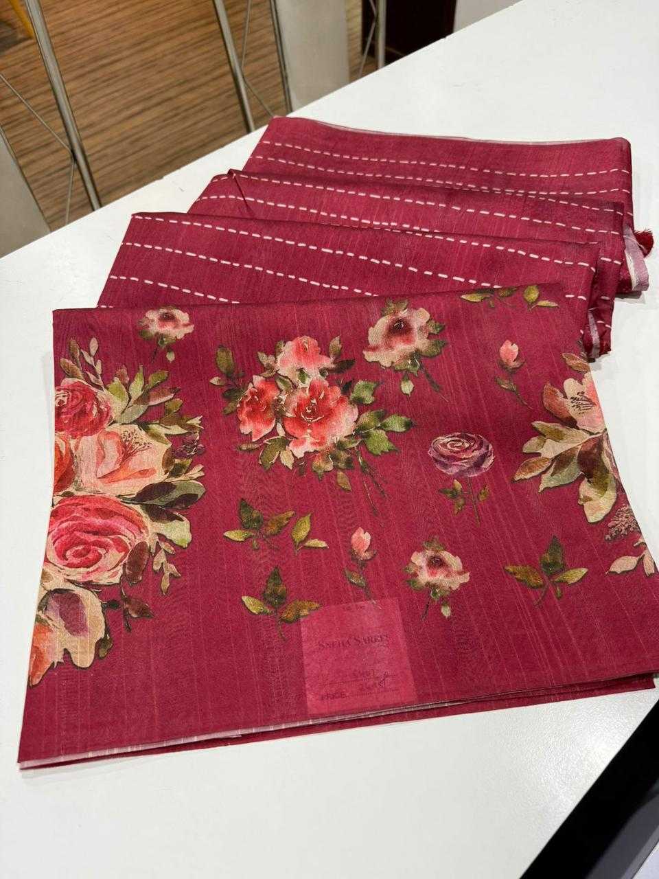 YNF Wholesale Tussar Silk Printed Sarees  | Surat Manufacturer