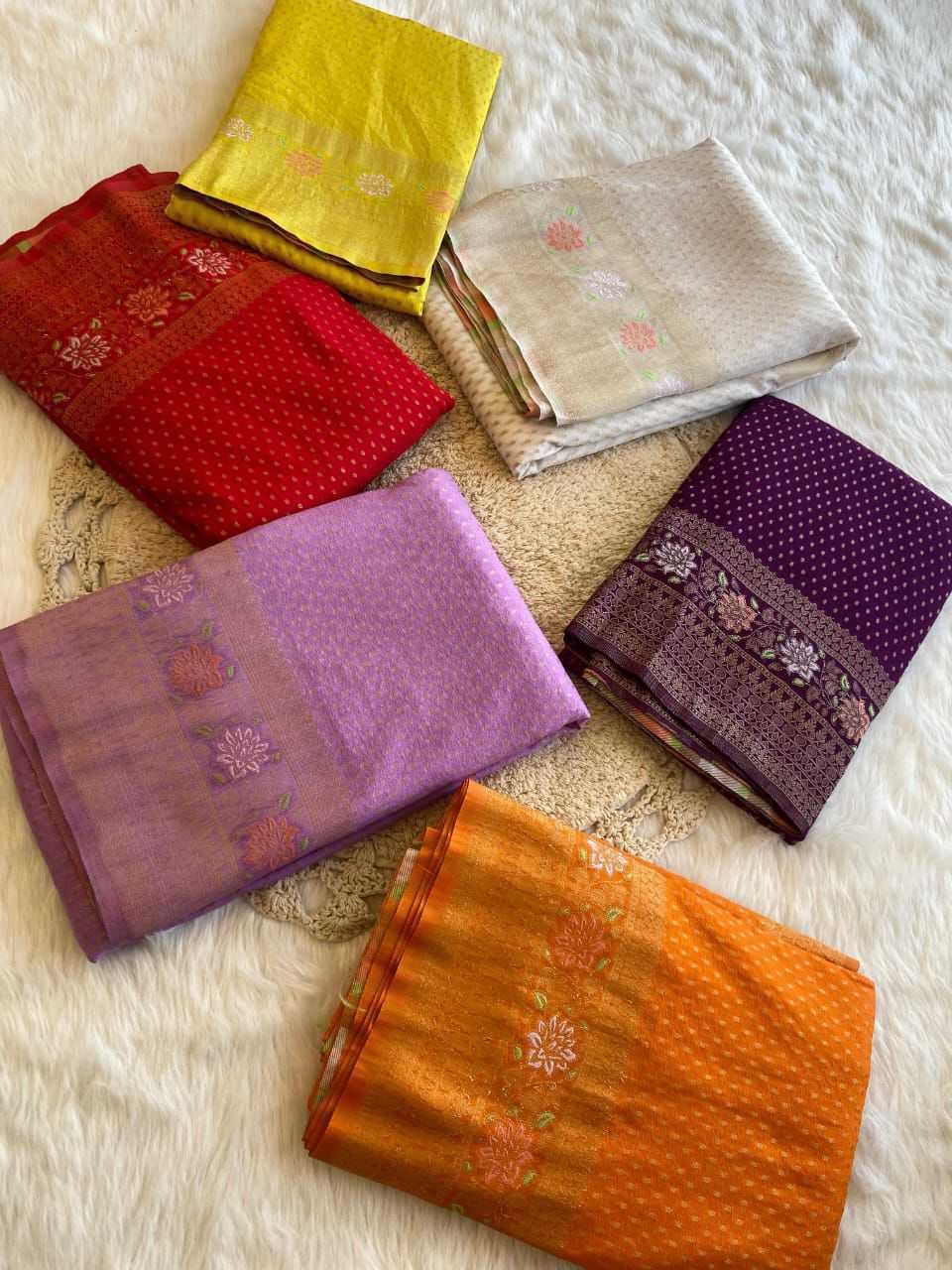 YNF Wholesale Crepe Butta Sarees  | Surat Manufacturer