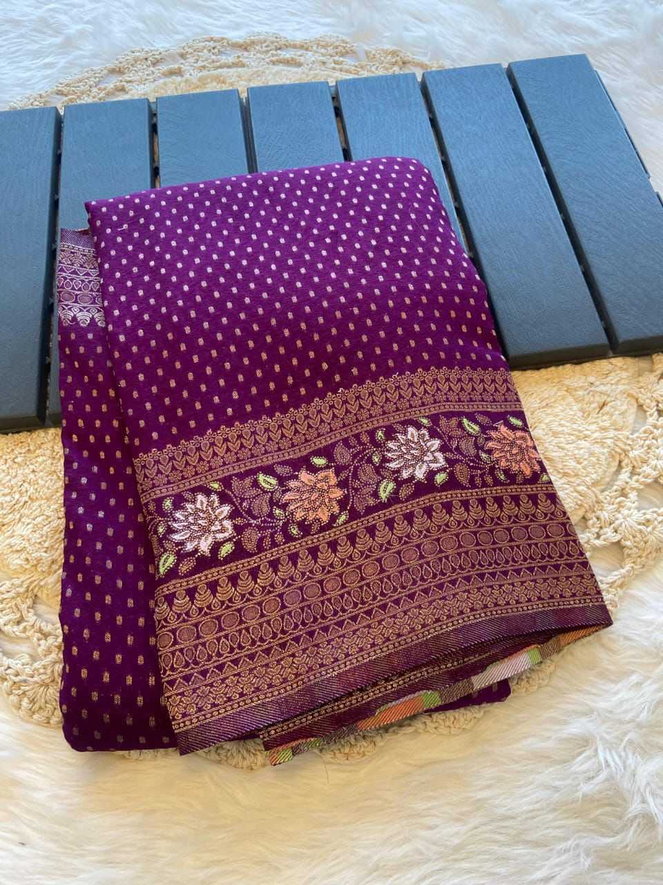 YNF Wholesale Crepe Butta Sarees  | Surat Manufacturer