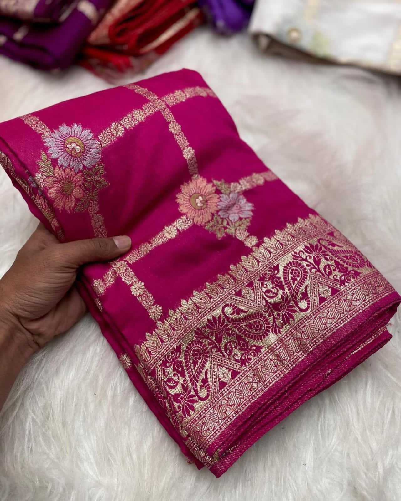 YNF Wholesale Russian Silk Soft Silk Sarees KESH484 Gautami | Surat Manufacturer