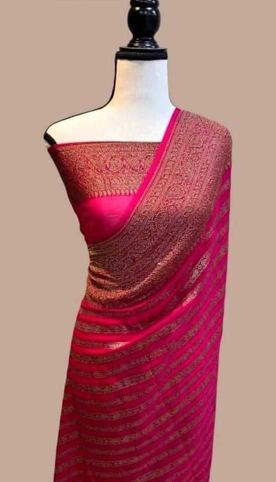 YNF Wholesale Georgette Fancy Sarees  | Surat Manufacturer