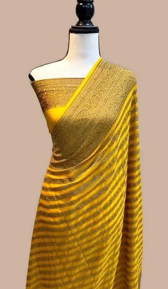 YNF Wholesale Georgette Fancy Sarees  | Surat Manufacturer
